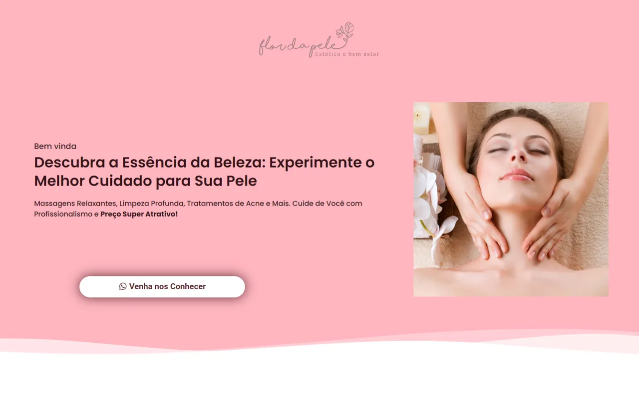 Site antigo da Flor da Pele, antes da reformulação
