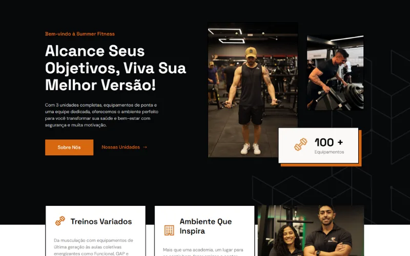 Print do site: Summer Fitness (landing page)