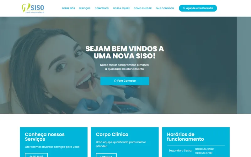 Print do site: Siso Odontologia (site institucional)